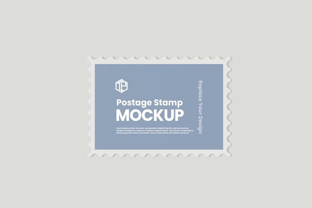 PSD close up on postage stamp mockup