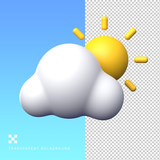 PSD Cloudy Night 3D Illustration