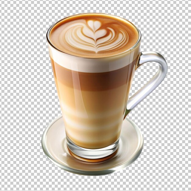 PSD psd of a coffee latte on transparent background