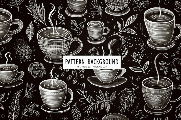 PSD coffee shop pattern Background