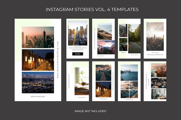 PSD Collage instagram stories templates