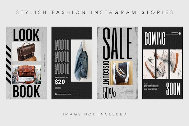 PSD Collection of Fashion Sale Design for Social Media and Instagram Story Template