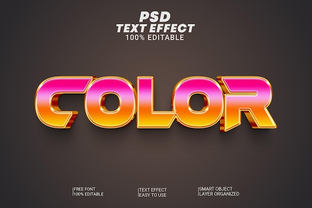 PSD Color text style effect