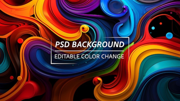 Psd colorful abstract background