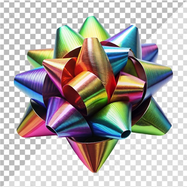 PSD of a Colorful bow on transparent background