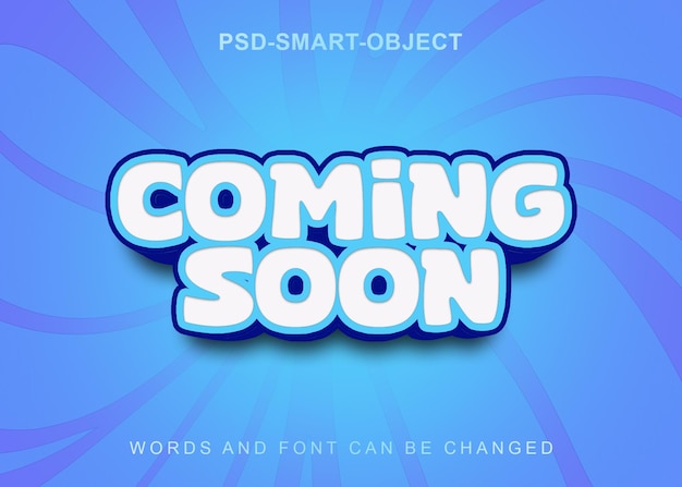 PSD coming soon 3d text effect