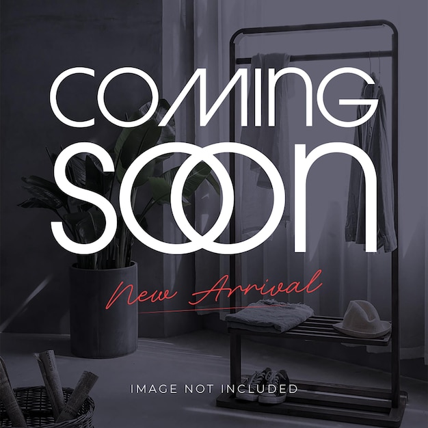 PSD Coming Soon Design for Social Media and Instagram Post Template