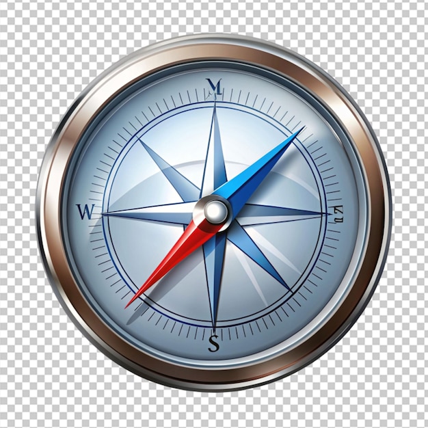 PSD of a compass icon on transparent background