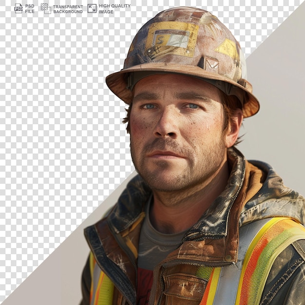 Psd construction workers transparent background