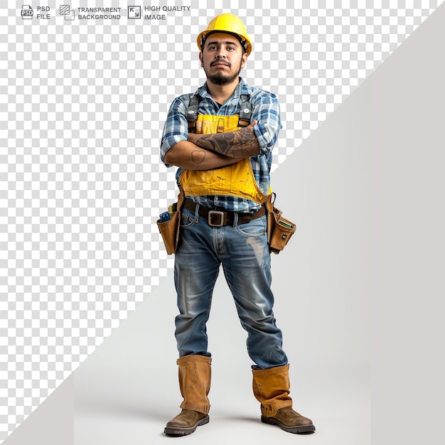 Psd construction workers transparent background