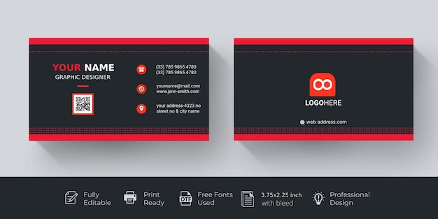 PSD psd corporate professional business card design template