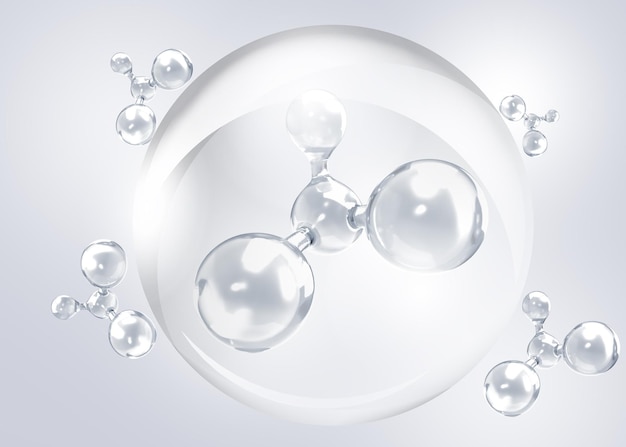 PSD cosmetic essence liquid bubbles molecules antioxidant of liquid bubble