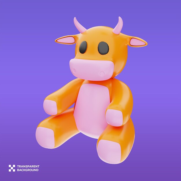 PSD psd cow doll 3d illustration