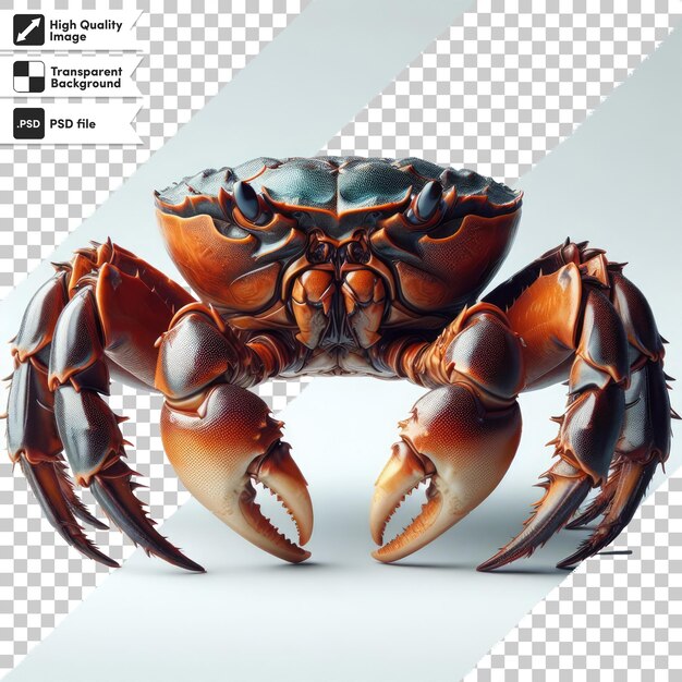 PSD crab on transparent background with editable mask layer