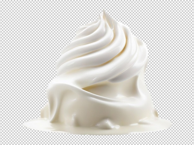 PSD Cream PNG on a transparent background