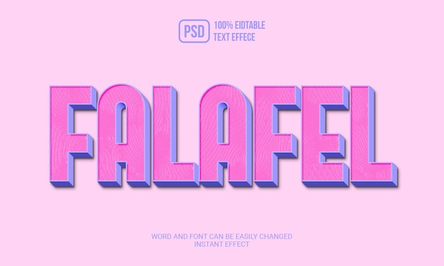 PSD creative falafel text effect