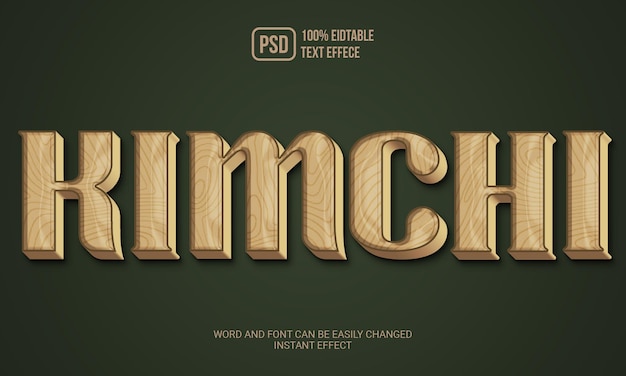 PSD creative kimchi text effect