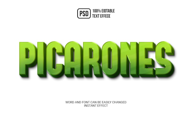 PSD creative picarones text effect