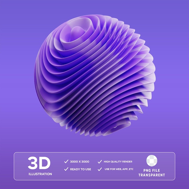 PSD psd curl gradient wave abstract shape 3d illustration