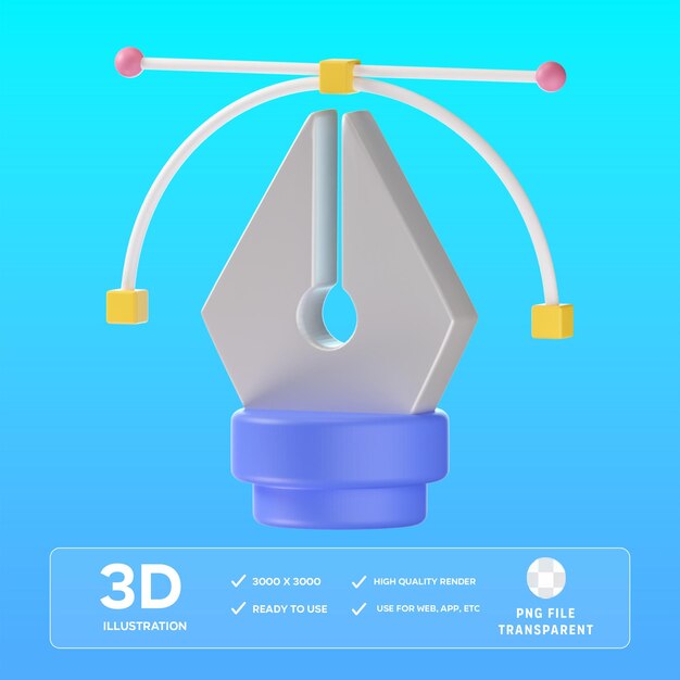 PSD Curvature Tool 3D Illustration