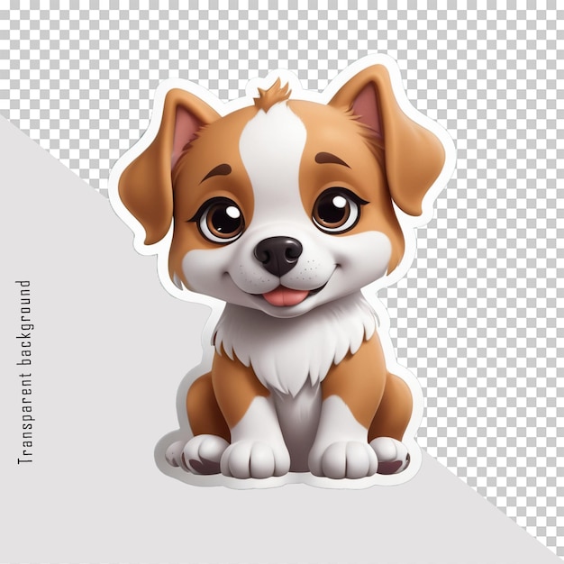 PSD psd cute dog 3d vector sticker design