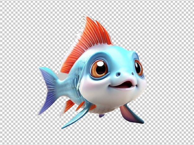 psd of a cutest Dartfish on transparent background