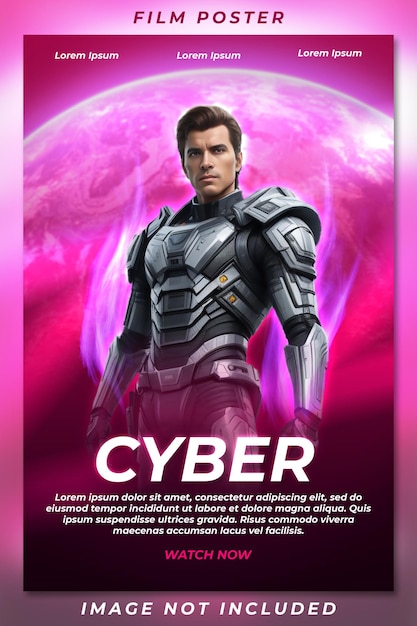 PSD cyber film poster