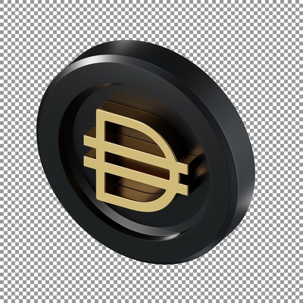 PSD psd dai crypto coin icon 3d rendering top