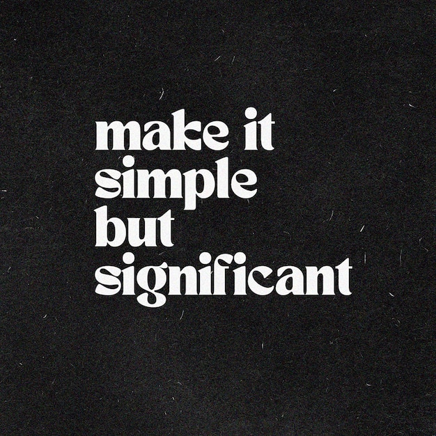 PSD Daily qoutes make it simple but significant on black background instagram post template