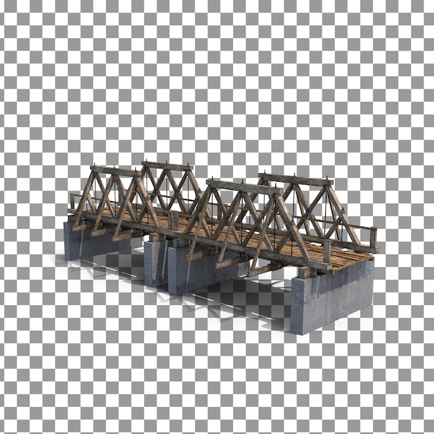 PSD Dead bridge on isolated and transparent background