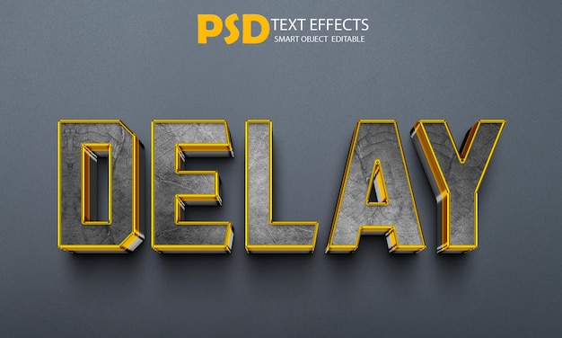 PSD Delay text style effect