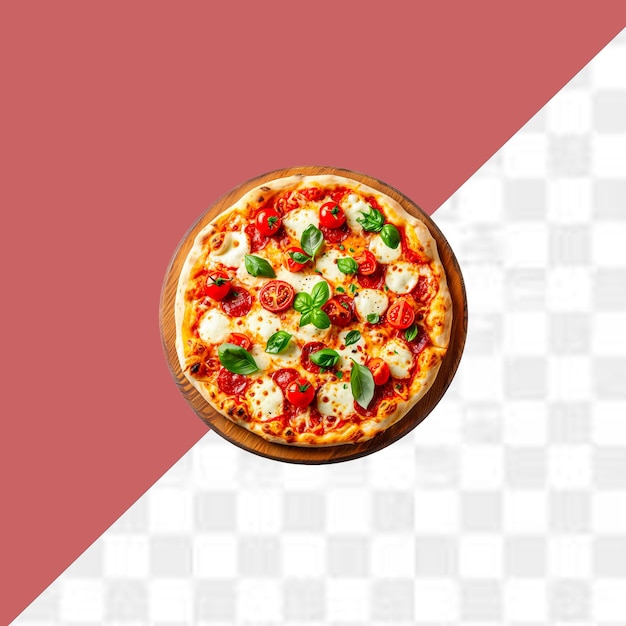 psd Delicious cheese pizza isolated on a transparent background