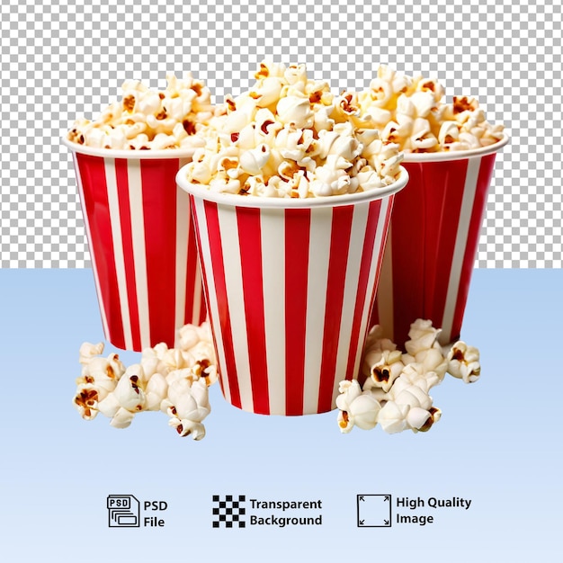 PSD delicious popcorn in red and white paper bucketGenerative AI