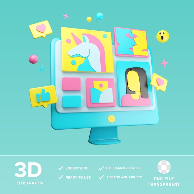 PSD psd design trend 3d illustration