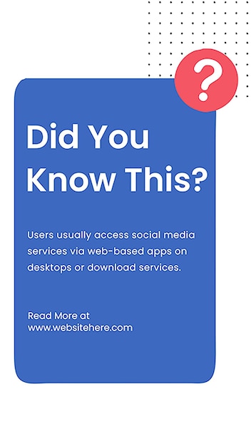 PSD psd did you know text design for social media and instagram story template