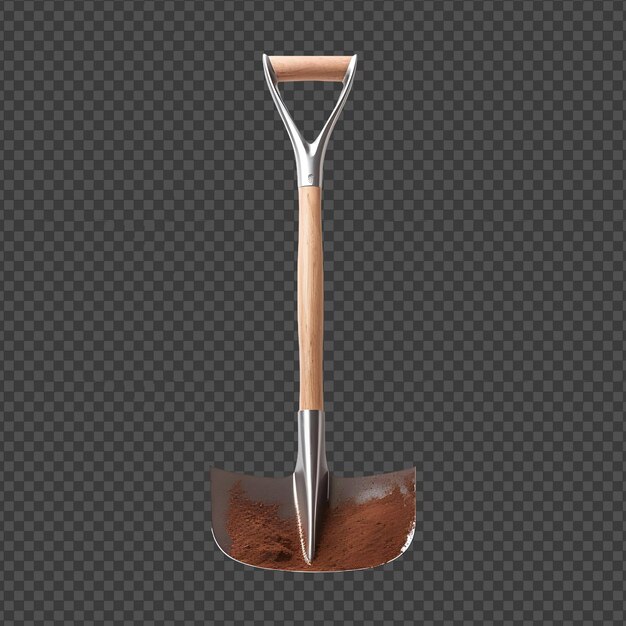 PSD Digging shovel isolated on transparent background