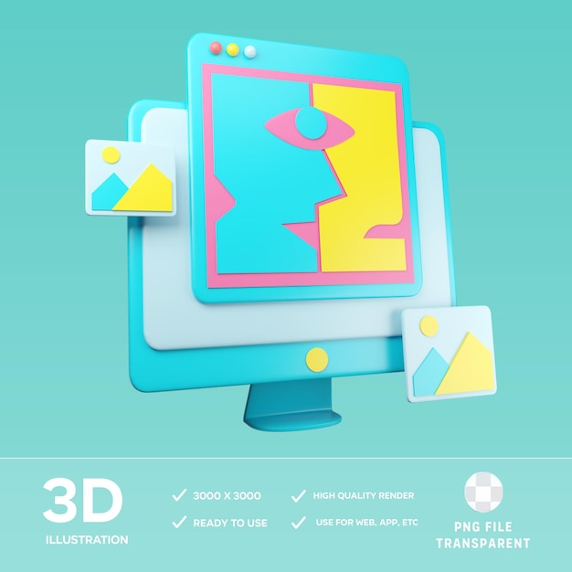 PSD psd digital art 3d illustration