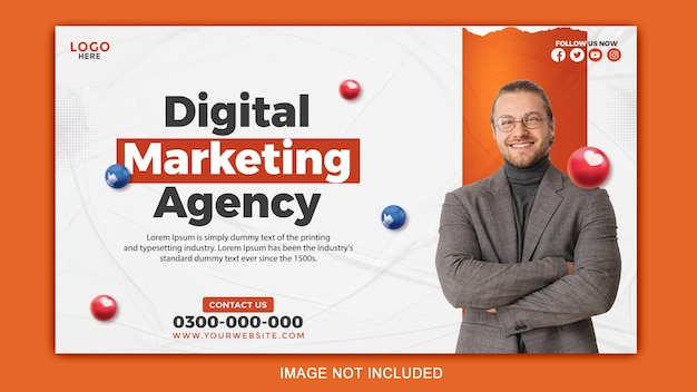 PSD psd digital marketing agency and corporate web banner template