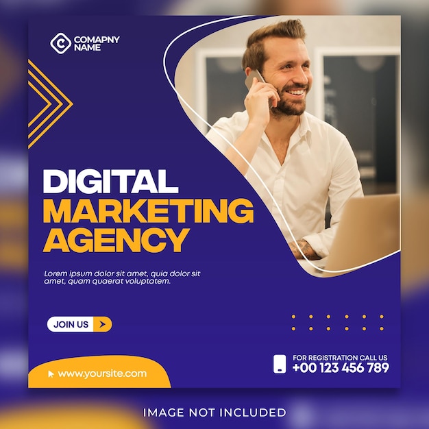 PSD Digital marketing Agency social media banner template