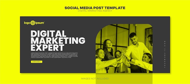 PSD psd digital marketing social media linkedin facebook cover page template