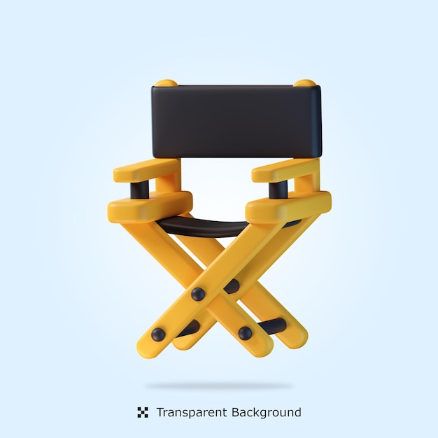 PSD director chair 3d icon