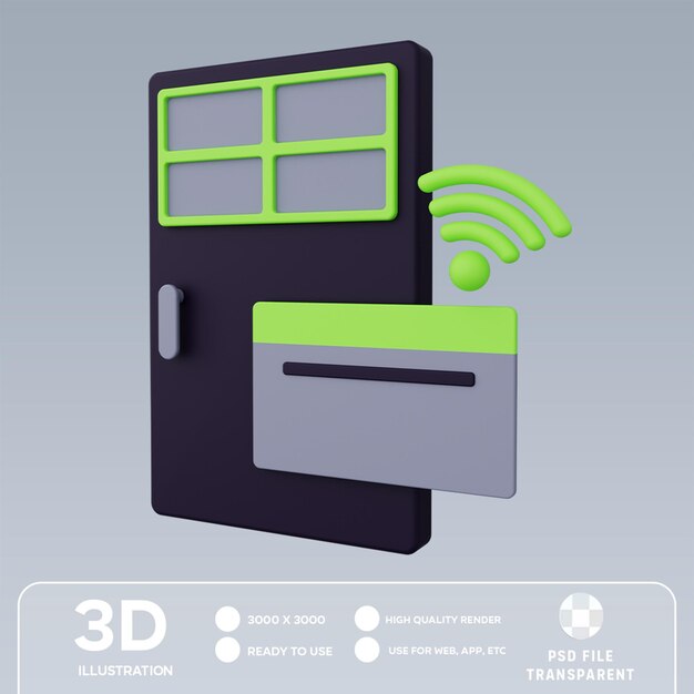 PSD psd door 3d illustration