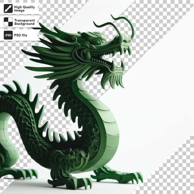 PSD dragon new year christmas on transparent background