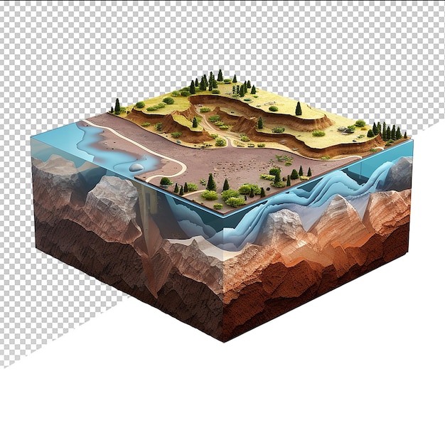 PSD psd earth layer 3d model on transparent background