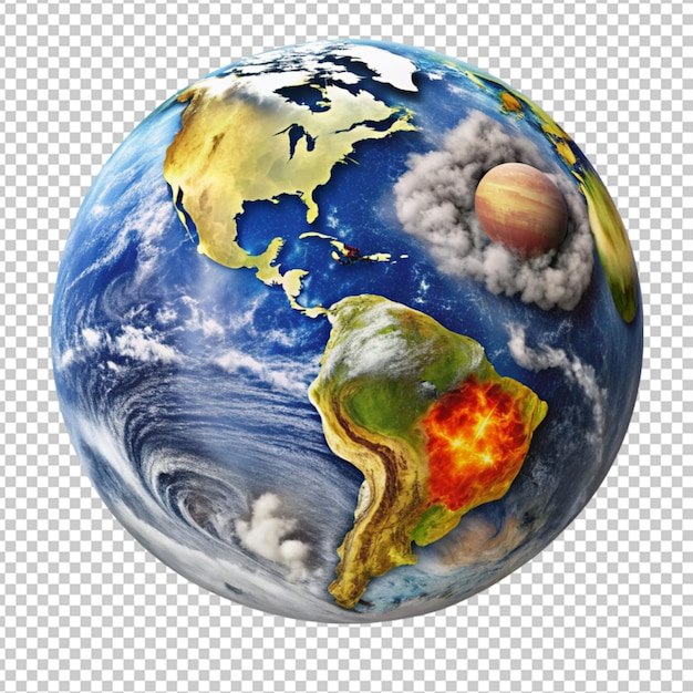 PSD of a earth science on transparent background