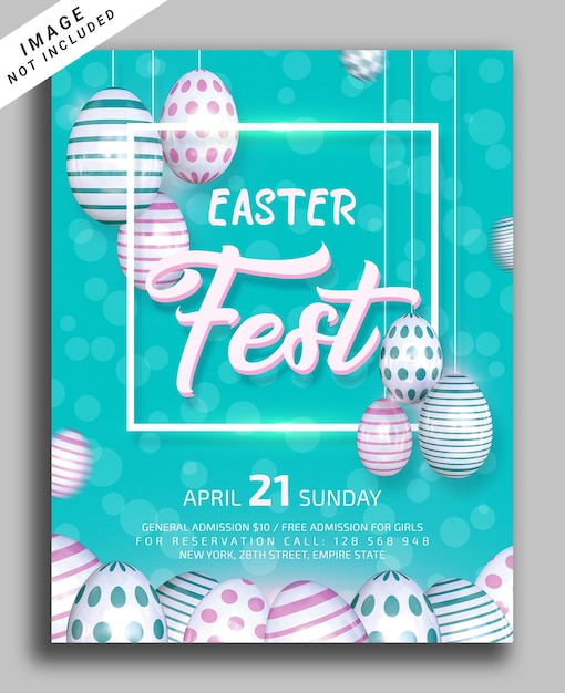 PSD psd easter day egg hunt celebration for social media post or flyer invitation