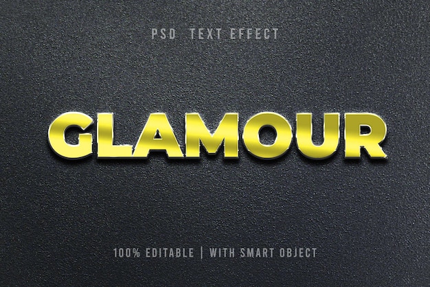 Psd editable text effect  Chromium style