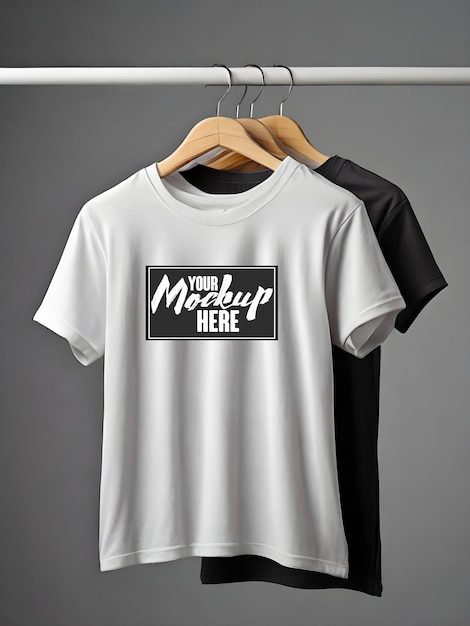 PSD editable white beautiful tshirt front mockup