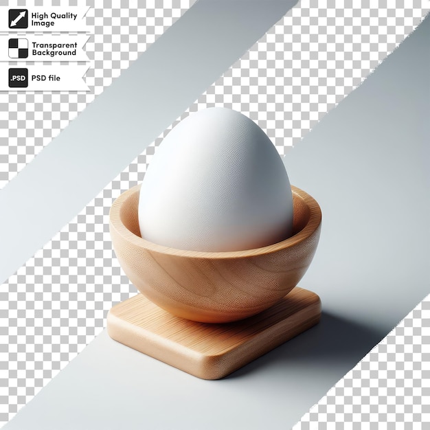 PSD egg in a cup on transparent background