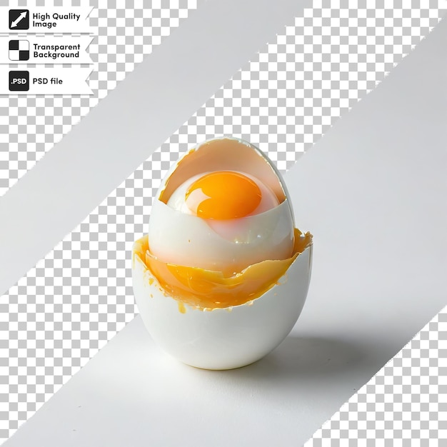 PSD an egg in an egg tray on transparent background with editable mask layer